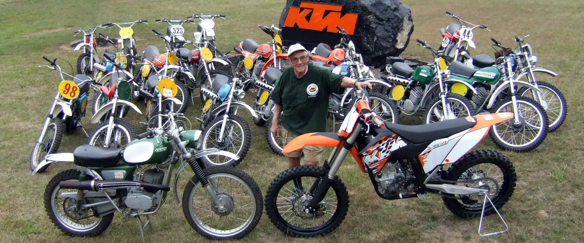 John Penton with Penton and KTM motorcycles